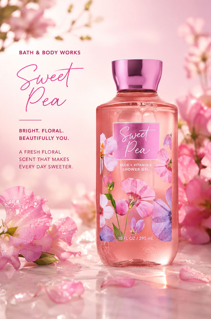 شاور ژل بس اند بادی ورکز Sweet Pea